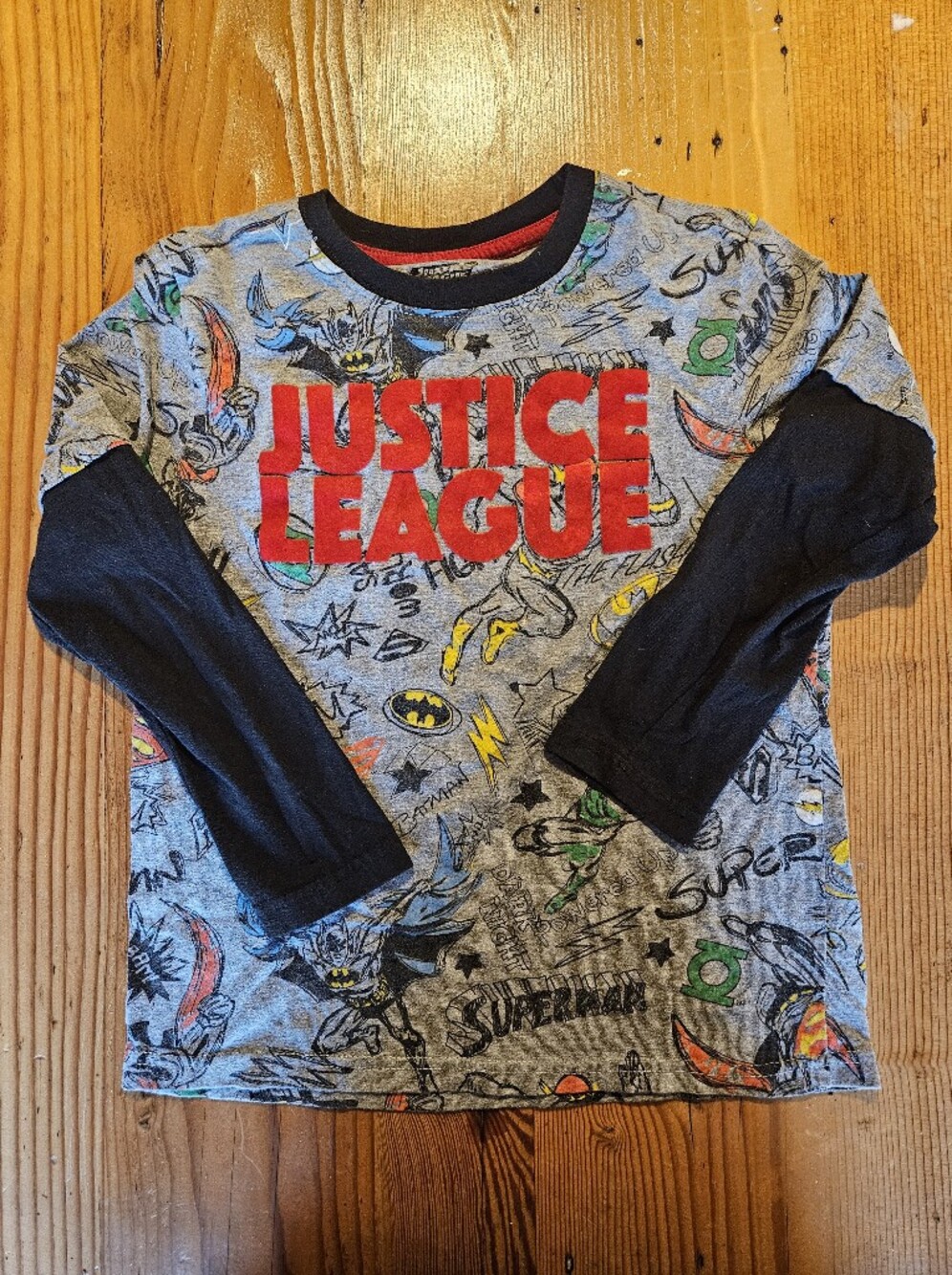 Justice League Boys Long Sleeve Shirt